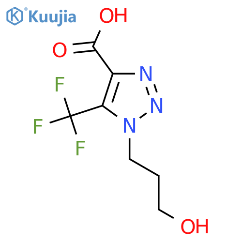 1-(3-hydroxypropyl)-5-(trifluoromethyl)-1H-1,2,3-triazole-4-carboxylic acid structure