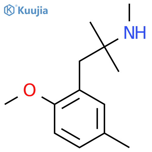1-(2-methoxy-5-methylphenyl)-2-methylpropan-2-yl(methyl)amine structure