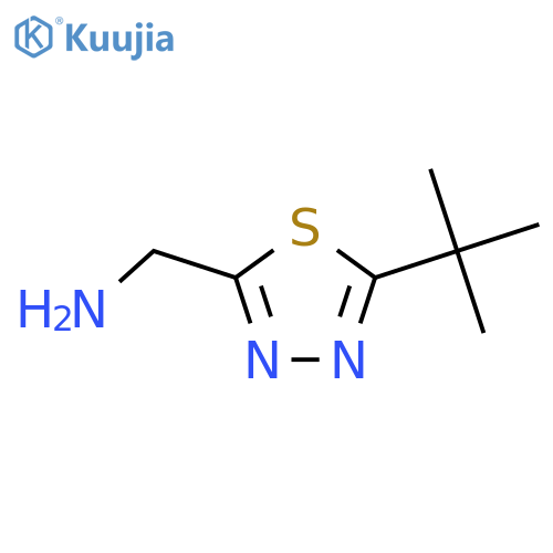 (5-Tert-butyl-1,3,4-thiadiazol-2-yl)methanamine structure