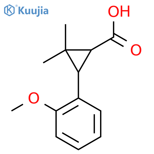 3-(2-methoxyphenyl)-2,2-dimethylcyclopropane-1-carboxylic acid structure