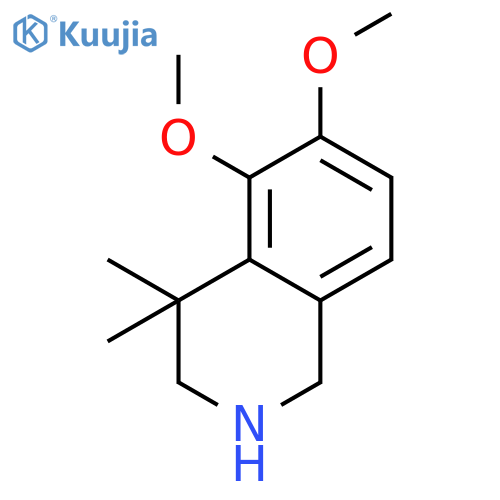 5,6-Dimethoxy-4,4-dimethyl-1,2,3,4-tetrahydroisoquinoline structure