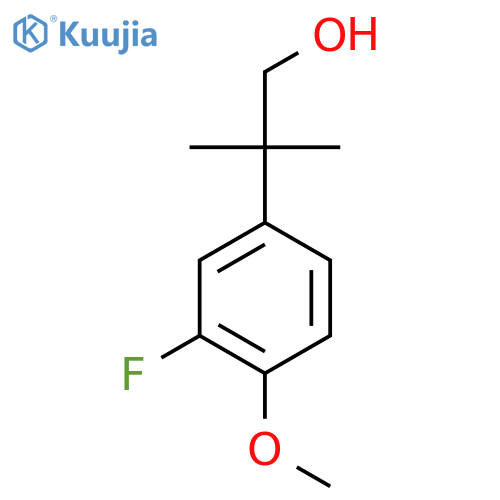 2-(3-fluoro-4-methoxyphenyl)-2-methylpropan-1-ol structure