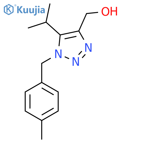 {1-(4-methylphenyl)methyl-5-(propan-2-yl)-1H-1,2,3-triazol-4-yl}methanol structure