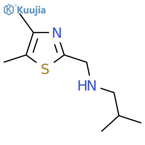 n-((4,5-Dimethylthiazol-2-yl)methyl)-2-methylpropan-1-amine structure