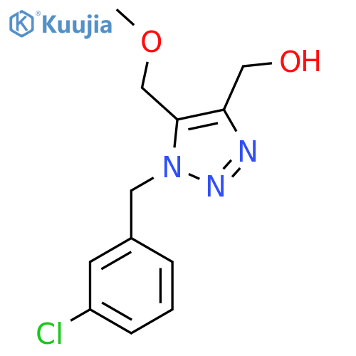 {1-(3-chlorophenyl)methyl-5-(methoxymethyl)-1H-1,2,3-triazol-4-yl}methanol structure