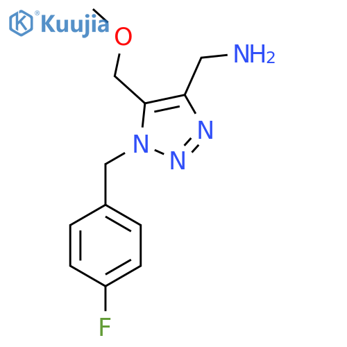 {1-(4-fluorophenyl)methyl-5-(methoxymethyl)-1H-1,2,3-triazol-4-yl}methanamine structure