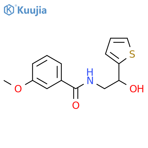 N-2-hydroxy-2-(thiophen-2-yl)ethyl-3-methoxybenzamide structure