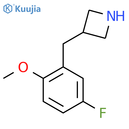 3-(5-fluoro-2-methoxyphenyl)methylazetidine structure