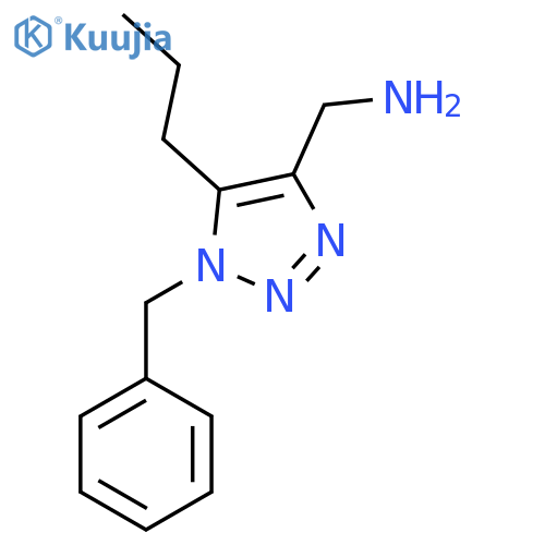 (1-benzyl-5-propyl-1H-1,2,3-triazol-4-yl)methanamine structure