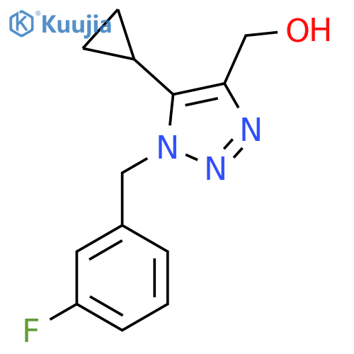 {5-cyclopropyl-1-(3-fluorophenyl)methyl-1H-1,2,3-triazol-4-yl}methanol structure