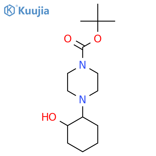 4-(2-Hydroxy-cyclohexyl)-piperazine-1-carboxylic acid tert-butyl ester structure