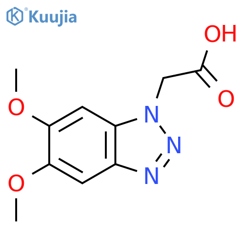 2-(5,6-dimethoxy-1H-1,2,3-benzotriazol-1-yl)acetic acid structure
