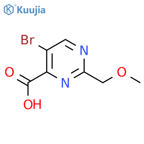 5-Bromo-2-(methoxymethyl)pyrimidine-4-carboxylic acid structure