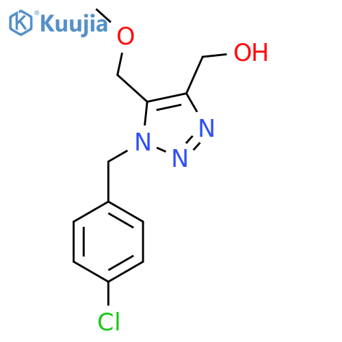 {1-(4-chlorophenyl)methyl-5-(methoxymethyl)-1H-1,2,3-triazol-4-yl}methanol structure