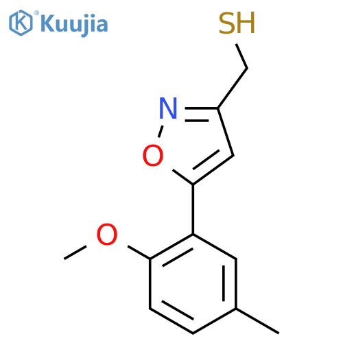 5-(2-methoxy-5-methylphenyl)-1,2-oxazol-3-ylmethanethiol structure