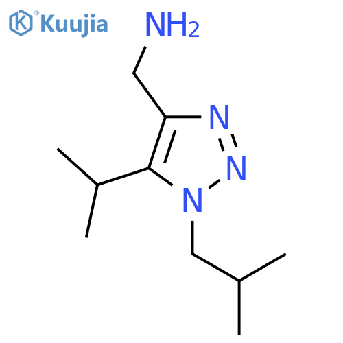 1-(2-methylpropyl)-5-(propan-2-yl)-1H-1,2,3-triazol-4-ylmethanamine structure