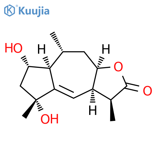 Azuleno[6,5-b]furan-2(3H)-one,3a,5,6,7,7a,8,9,9a-octahydro-5,7-dihydroxy-3,5,8-trimethyl-,(3S,3aR,5R,7S,7aS,8R,9aR)- structure