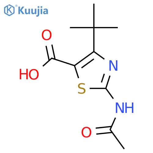 4-Tert-butyl-2-acetamido-1,3-thiazole-5-carboxylic acid structure