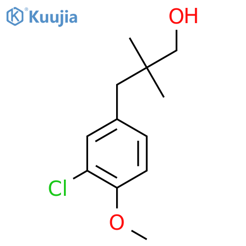 3-(3-chloro-4-methoxyphenyl)-2,2-dimethylpropan-1-ol structure