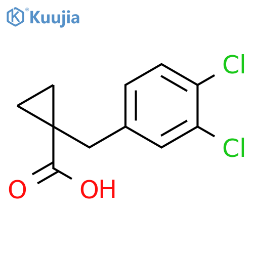 Cyclopropanecarboxylic acid, 1-[(3,4-dichlorophenyl)methyl]- structure