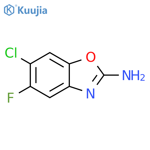 6-Chloro-5-fluoro-1,3-benzoxazol-2-amine structure