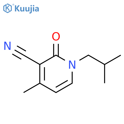 1-Isobutyl-4-methyl-2-oxo-1,2-dihydro-pyridine-3-carbonitrile structure