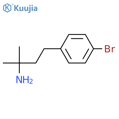 4-(4-bromophenyl)-2-methylbutan-2-amine structure