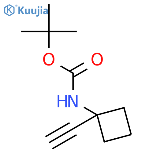 tert-butyl N-(1-ethynylcyclobutyl)carbamate structure