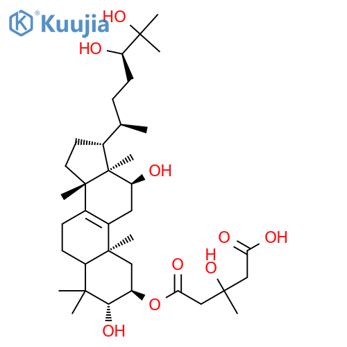 Lanost-8-ene-2,3,12,24,25-pentol,2-(hydrogen 3-hydroxy-3-methylpentanedioate), (2a,3b,12a,24R)- (9CI) structure