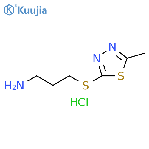{3-[(5-methyl-1,3,4-thiadiazol-2-yl)thio]propyl}amine hydrochloride structure