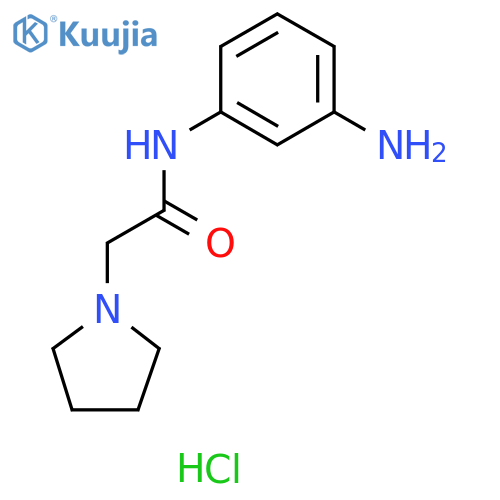 N-(3-aminophenyl)-2-(1-pyrrolidinyl)acetamide dihydrochloride structure