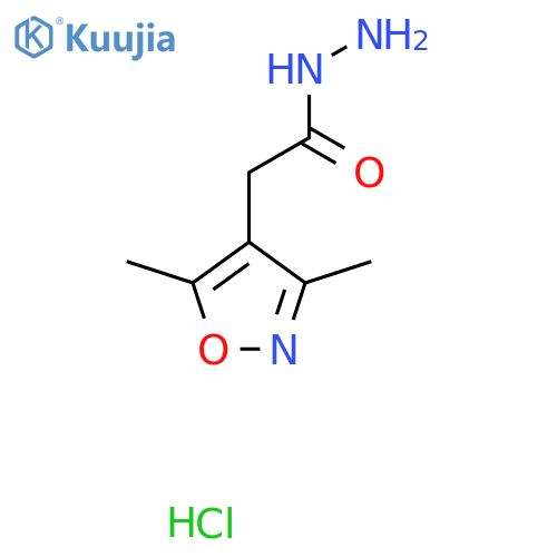 2-(3,5-Dimethyl-4-isoxazolyl)acetohydrazide hydrochloride structure