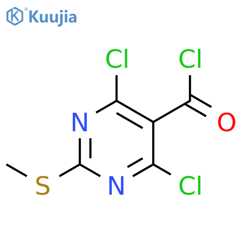 4,6-Dichloro-2-(methylthio)pyrimidine-5-carbonyl Chloride structure