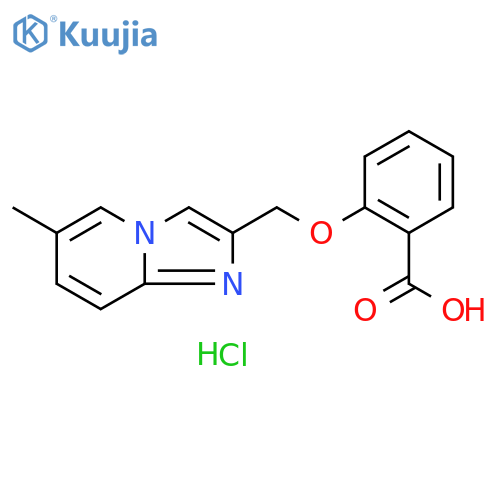 2-({6-methylimidazo1,2-apyridin-2-yl}methoxy)benzoic acid hydrochloride structure