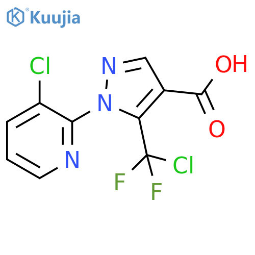 5-(chlorodifluoromethyl)-1-(3-chloropyridin-2-yl)-1H-pyrazole-4-carboxylic acid structure
