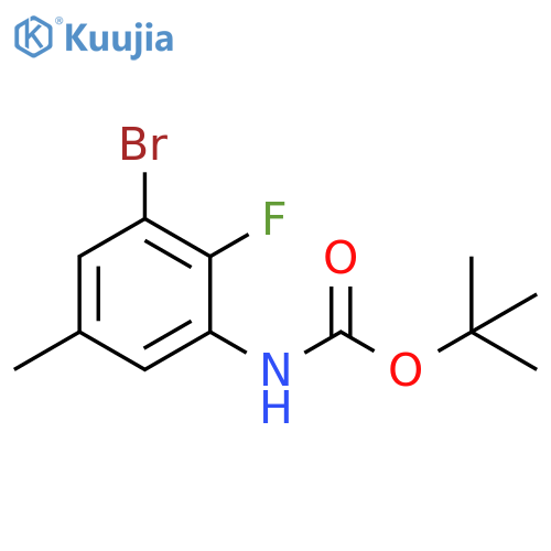 Carbamic acid, N-(3-bromo-2-fluoro-5-methylphenyl)-, 1,1-dimethylethyl ester structure