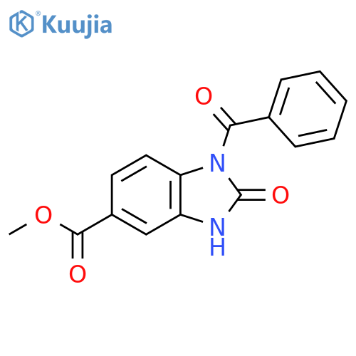 methyl 1-benzoyl-2-oxo-3H-benzimidazole-5-carboxylate structure