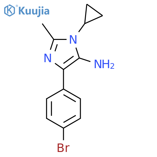 5-(4-Bromo-phenyl)-3-cyclopropyl-2-methyl-3H-imidazol-4-ylamine structure