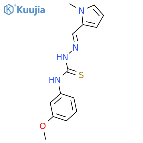Hydrazinecarbothioamide,N-(3-methoxyphenyl)-2-[(1-methyl-1H-pyrrol-2-yl)methylene]- structure