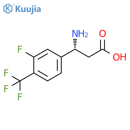 (3R)-3-AMINO-3-[3-FLUORO-4-(TRIFLUOROMETHYL)PHENYL]PROPANOIC ACID structure