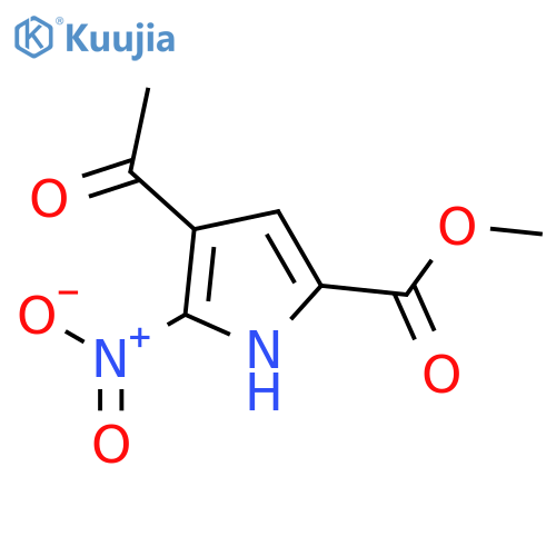 4-acetyl-5-nitro-1H-Pyrrole-2-carboxylic acid methyl ester structure