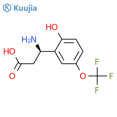 (3R)-3-AMINO-3-[2-HYDROXY-5-(TRIFLUOROMETHOXY)PHENYL]PROPANOIC ACID structure