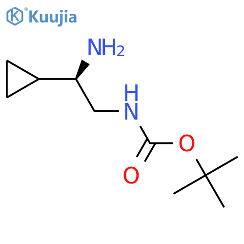 tert-Butyl (R)-(2-amino-2-cyclopropylethyl)carbamate structure
