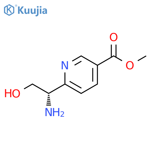 methyl 6-(1S)-1-amino-2-hydroxyethylpyridine-3-carboxylate structure