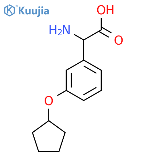 2-Amino-2-(3-cyclopentyloxyphenyl)acetic acid structure