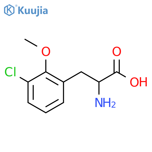 2-amino-3-(3-chloro-2-methoxyphenyl)propanoic acid structure