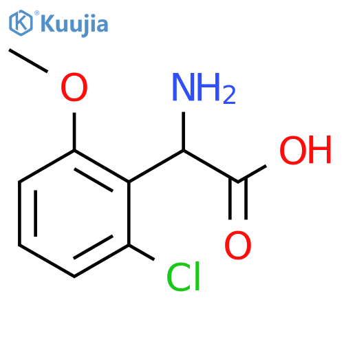 2-amino-2-(2-chloro-6-methoxyphenyl)acetic acid structure