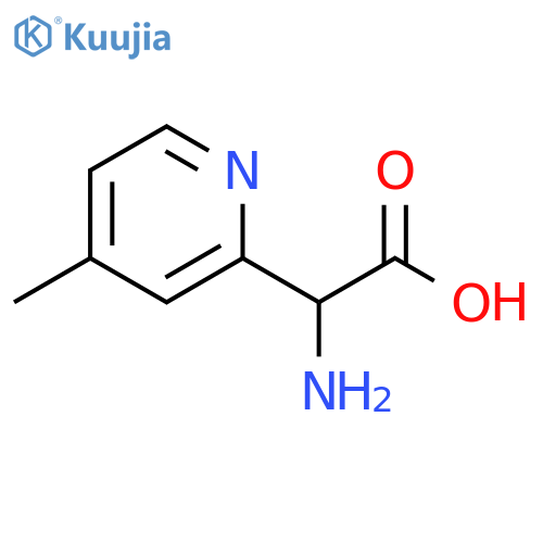 2-amino-2-(4-methylpyridin-2-yl)acetic acid structure