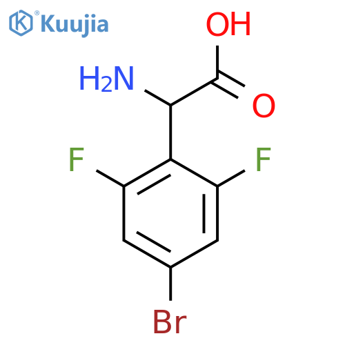 2-amino-2-(4-bromo-2,6-difluorophenyl)acetic acid structure
