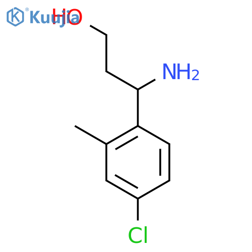 3-amino-3-(4-chloro-2-methylphenyl)propan-1-ol structure